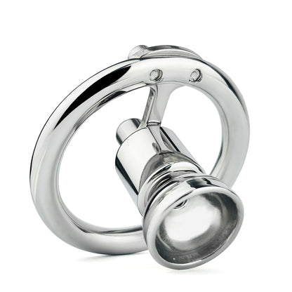 Flat Inverted Chastity Cage With Dildo, F3404