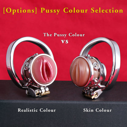 Silicone Pussy Inverted Chastity Cage, F3411