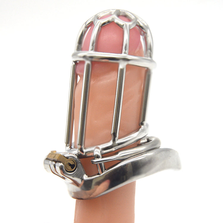 Male Chastity Full Steel Lock-Cock Penis Cage, F3010