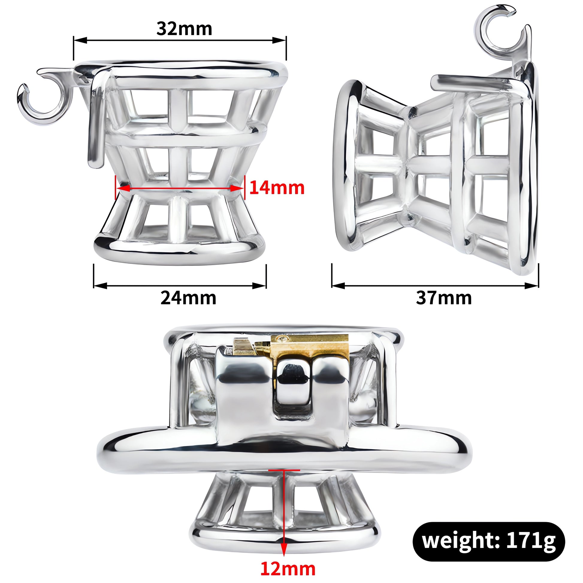 Metal Negative Fish Basket Chastity Cage | F3200 - FRRK