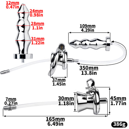 Chastity Cage With Enema Butt Plug | F3240 - FRRK