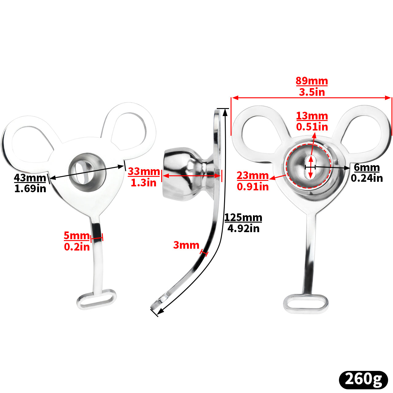 Feminizer Flying-V With Three-Way Auxiliary Belt | F3241 - FRRK