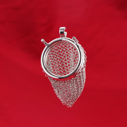 Small Metal Mesh Chastity Cage, F3197