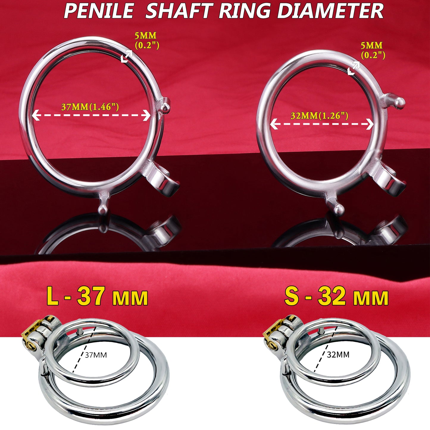 Dual Cock Ring Chastity Cage, F3121