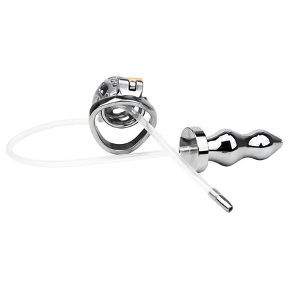 Spiked Chastity Cage With Enema Butt Plug | F3100K - FRRK