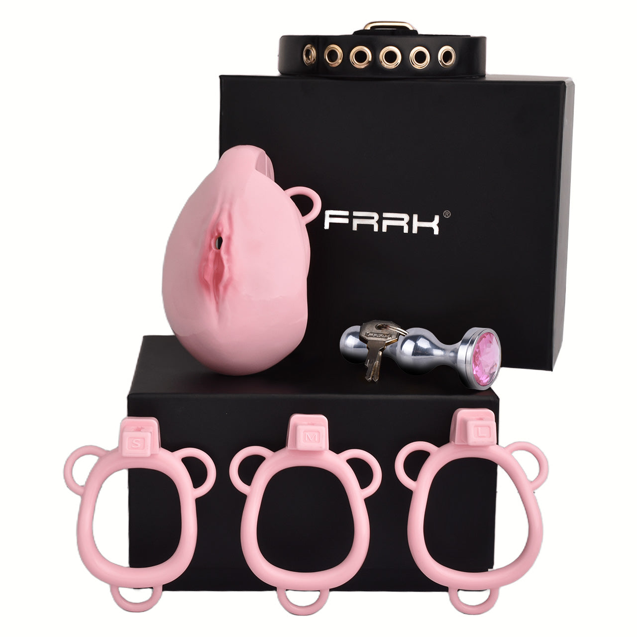 Pussy Cock Cage With Wearable Butt Plug | F3202 - FRRK