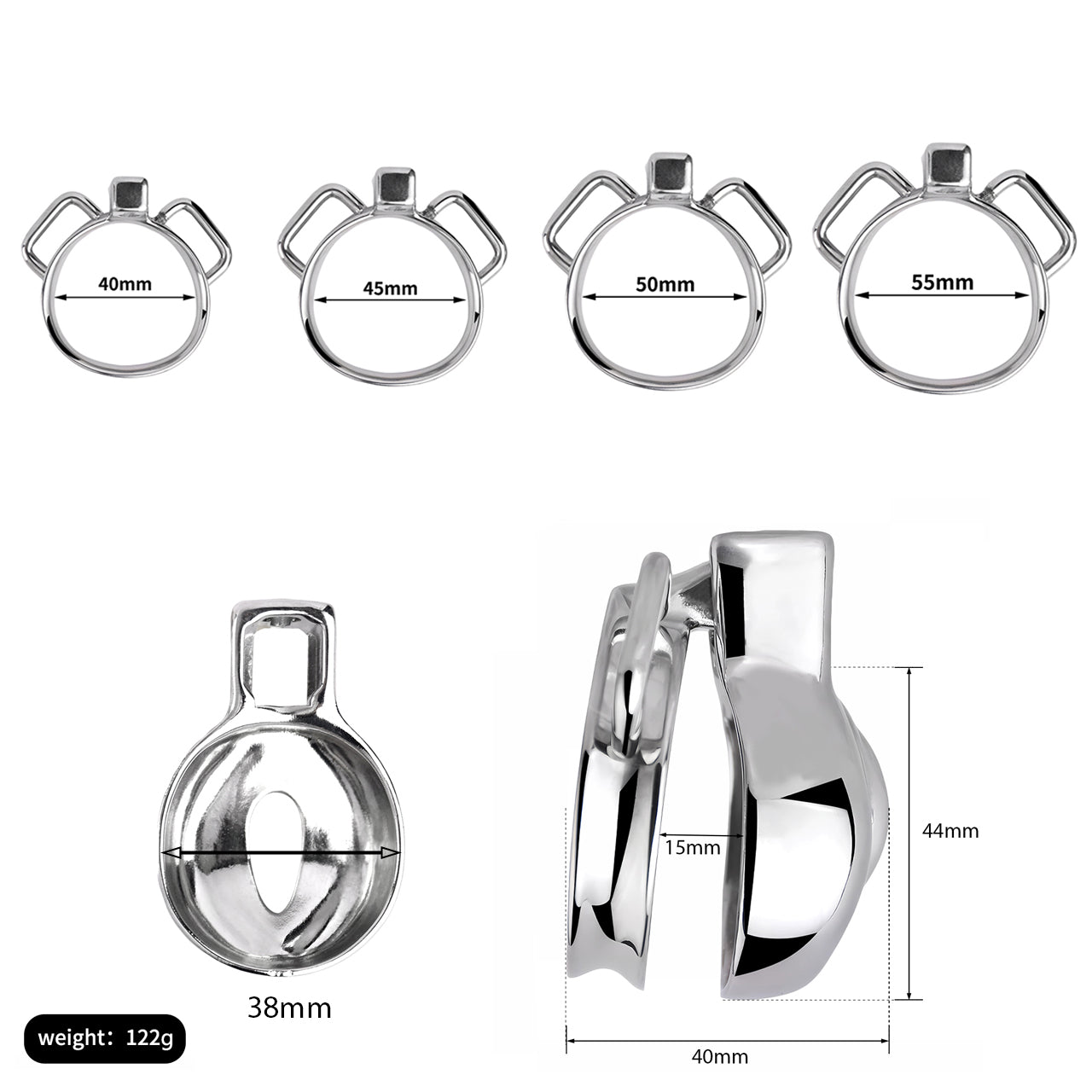 Metal Pussy Shaped Chastity Cage | F3138 - FRRK