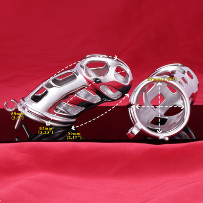 Stainless Steel Metal Maxi Mamba Male Chastity Cage, F3090