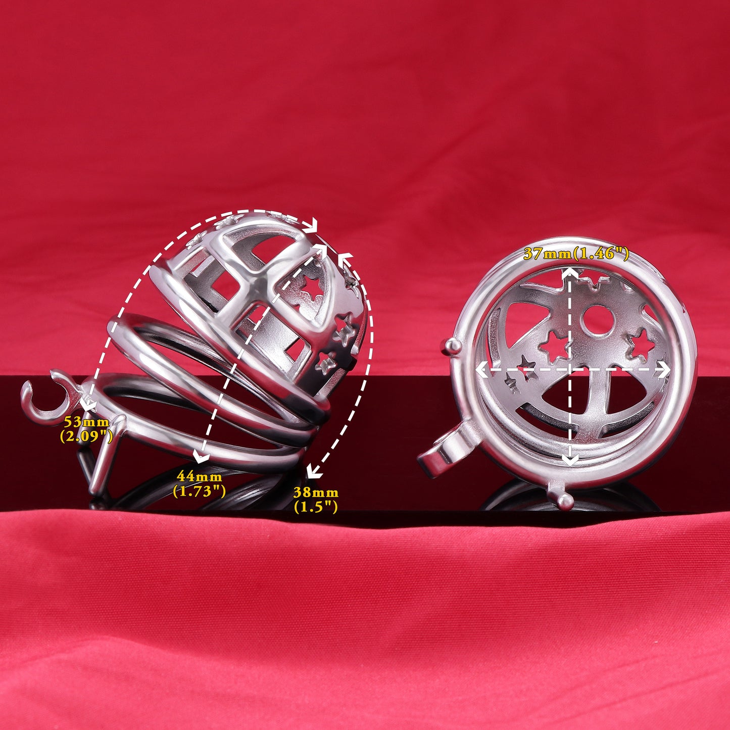 37mm Diameter Large Male Chastity Cage, F3066