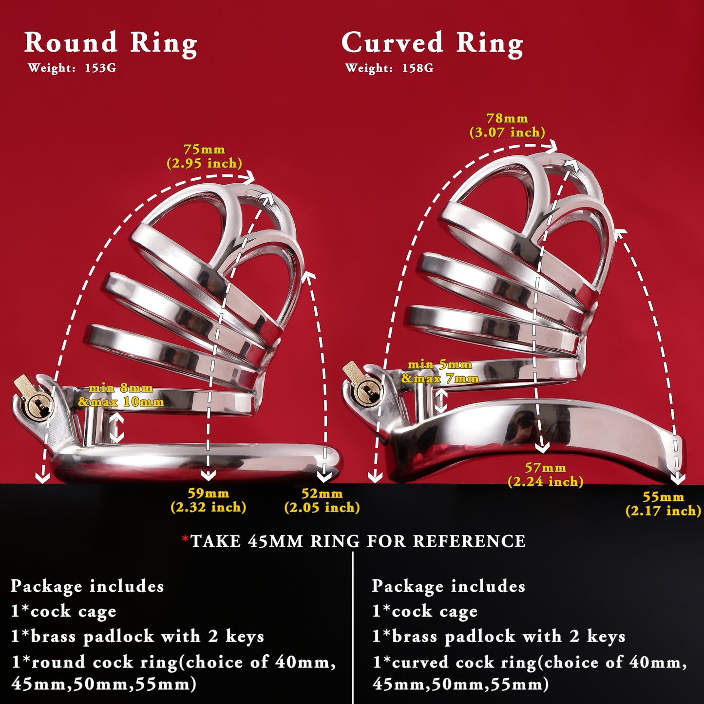 Male Chastity Cage, F3011