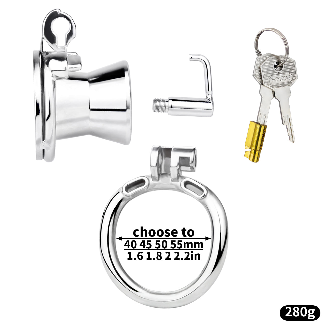 Inverted Prince Albert Piercing Chastity Lock | F3239 - FRRK