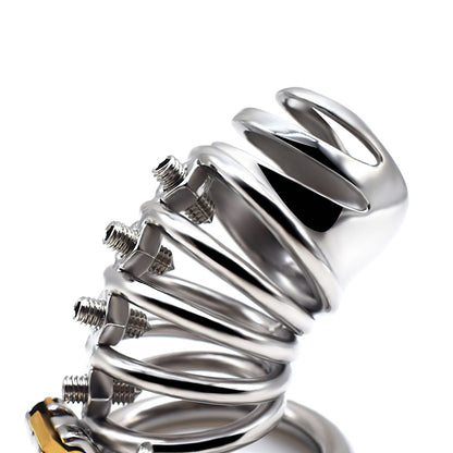 Male Chastity Cage with Screw Spiked, F3050