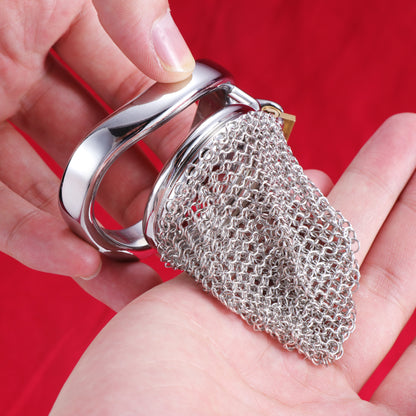 Small Metal Mesh Chastity Cage, F3197