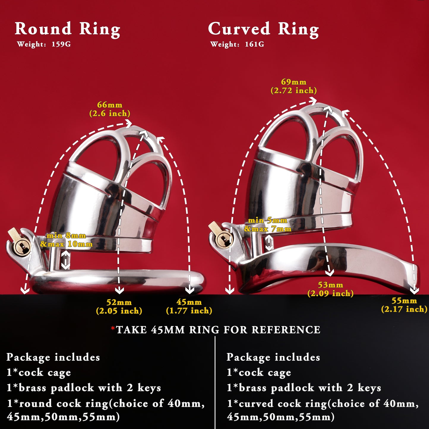 Male Chastity Cage, F3019