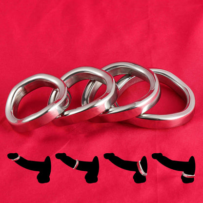 Stainless Steel Curved Cock Ring, F3038