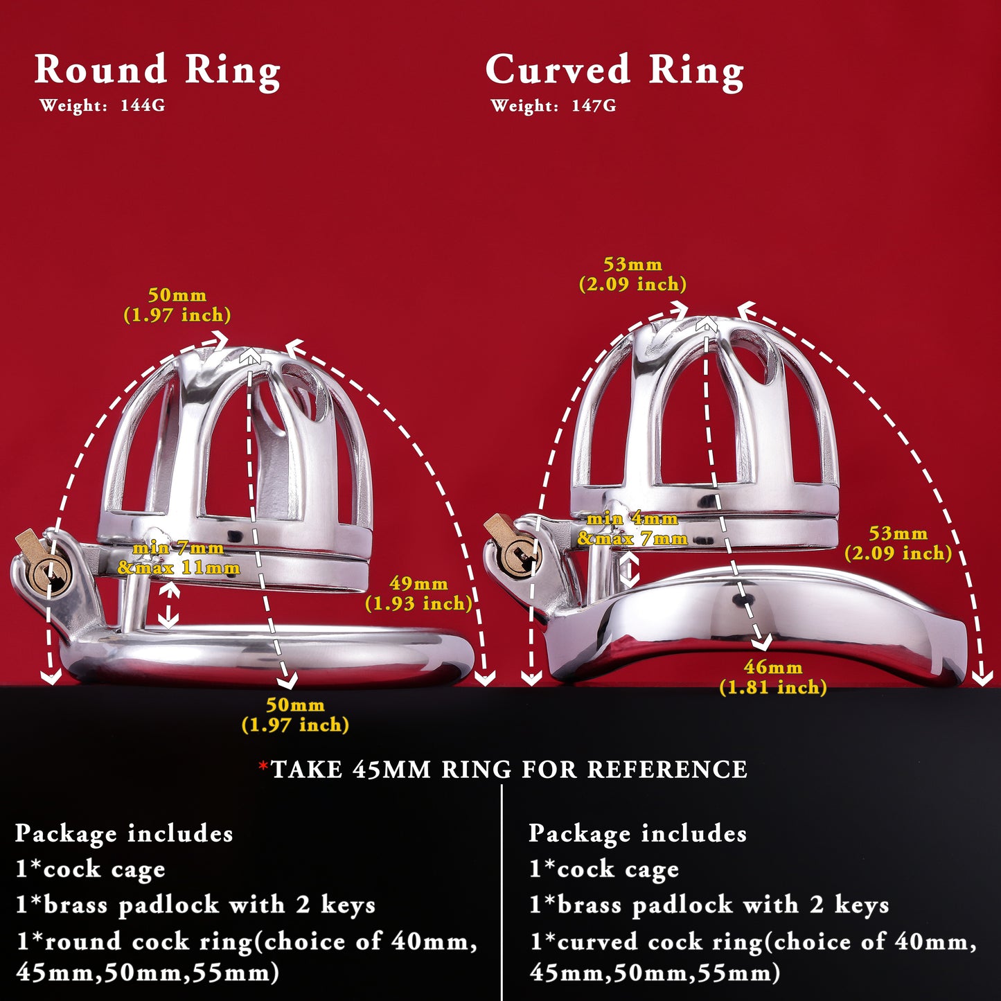 Male Chastity Cage, F3073