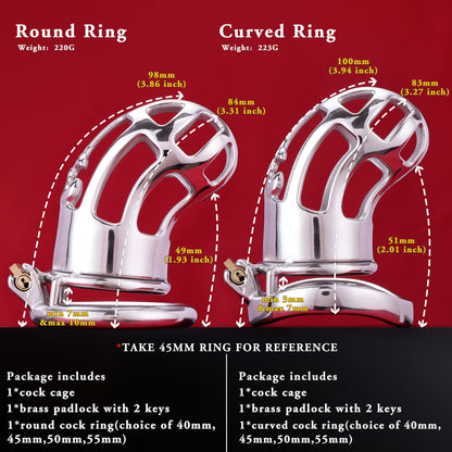 37mm Diameter Male Maxi Cobra Chastity Cage, F3086