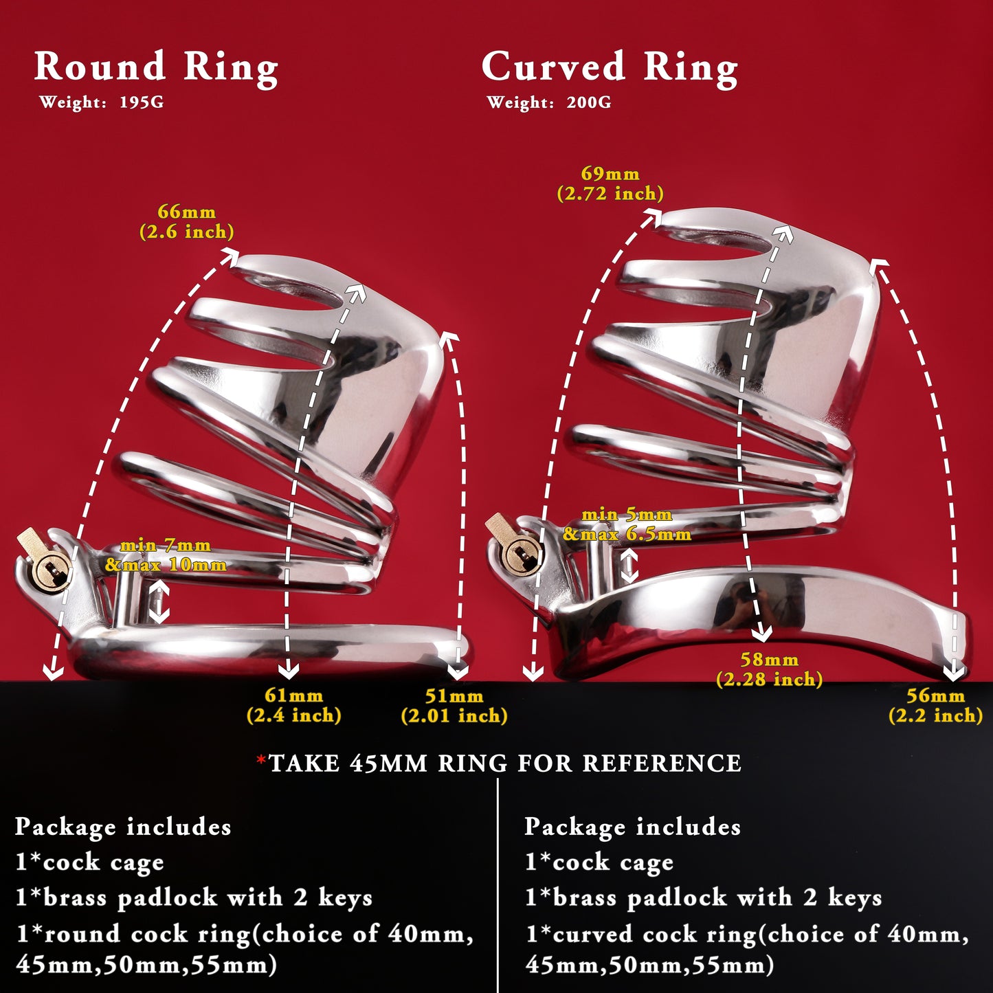 Male Chastity Cage, F3014