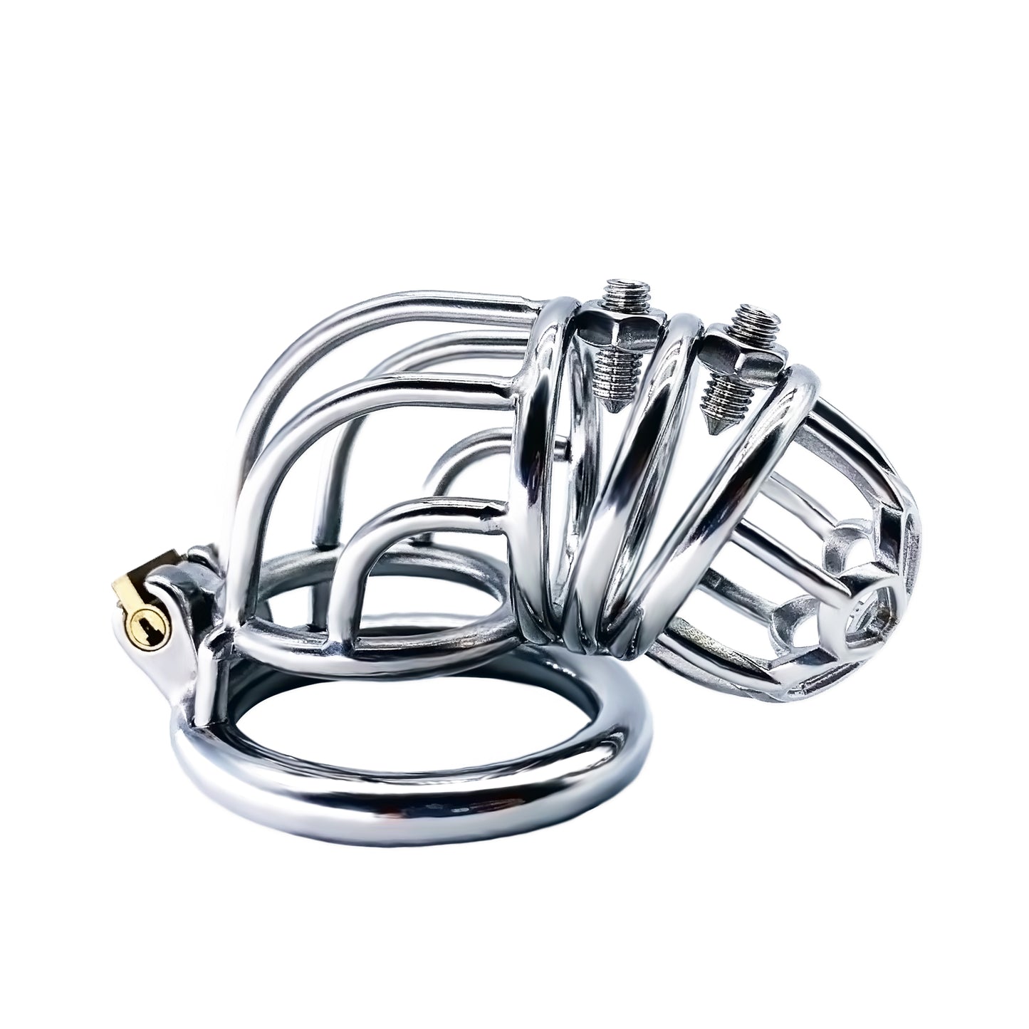 Dangling cock cage, Curve Spiked Chastity Cage, F3104