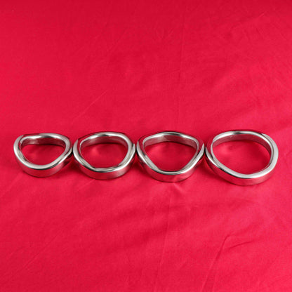 Stainless Steel Curved Cock Ring, F3038