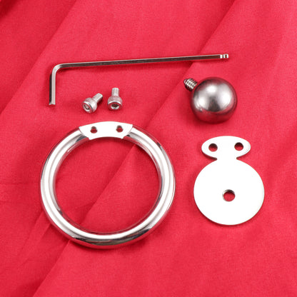 Flat Disc Chastity Cage With Inverted Steel Ball, F3161