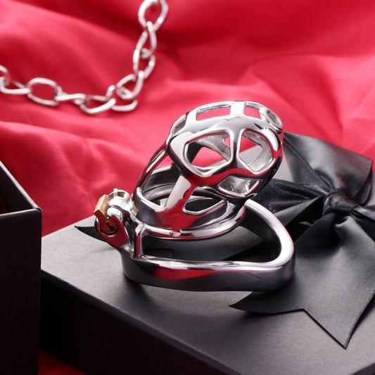 Stainless Steel Metal Small Mamba Male Chastity Cage, F3153