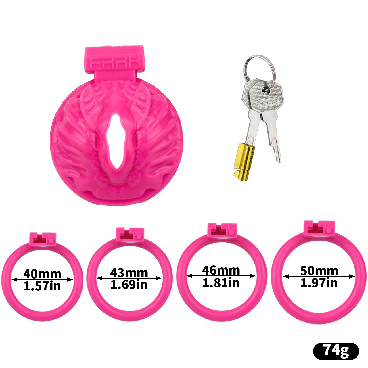 Fishtail Pattern Sissy Pussy Cage | F3220 - FRRK