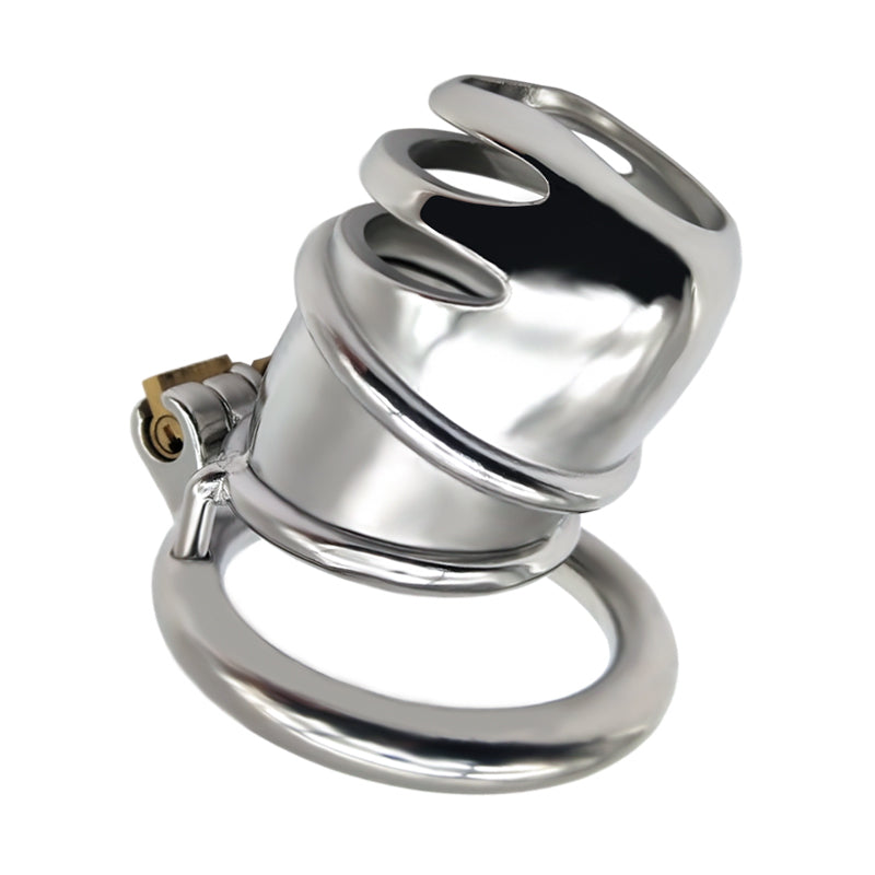 Top Split Open Male Chastity Cage, F3056