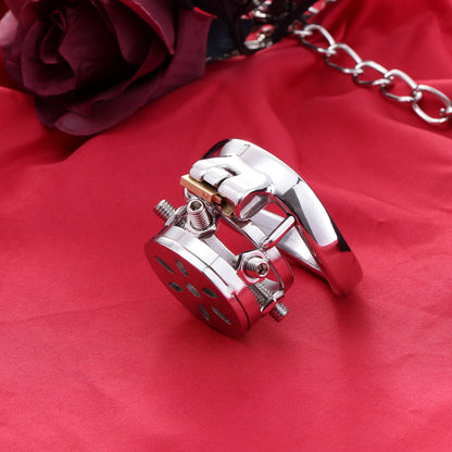 Spiked Flat Chastity Cage, F3133