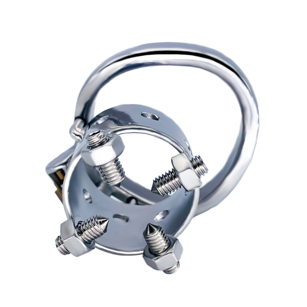 Open Head Male Chastity Cage with Removable Spikes, F3029