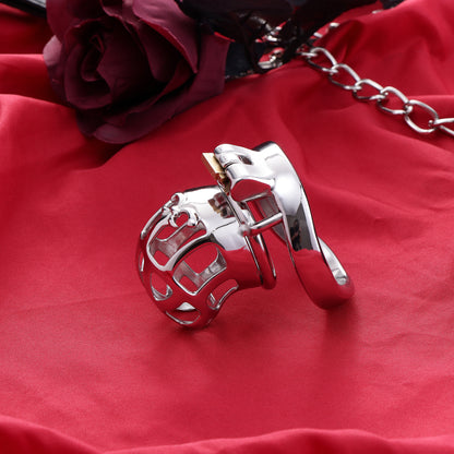 Stainless Steel Metal Small Cobra Chastity Cage, F3115