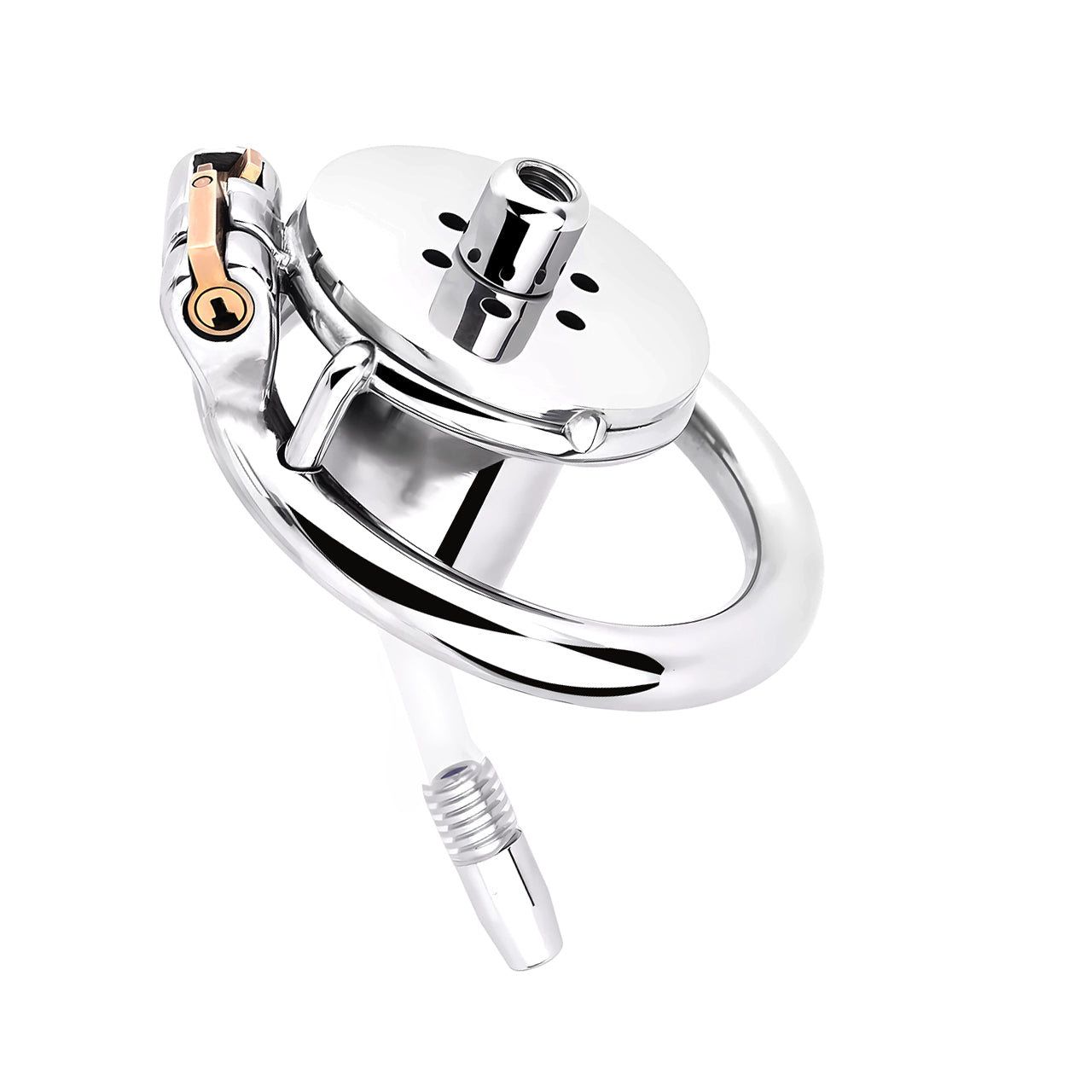 Inverted Single Cylinder Chastity Cage With Dildo & Catheter, F3407