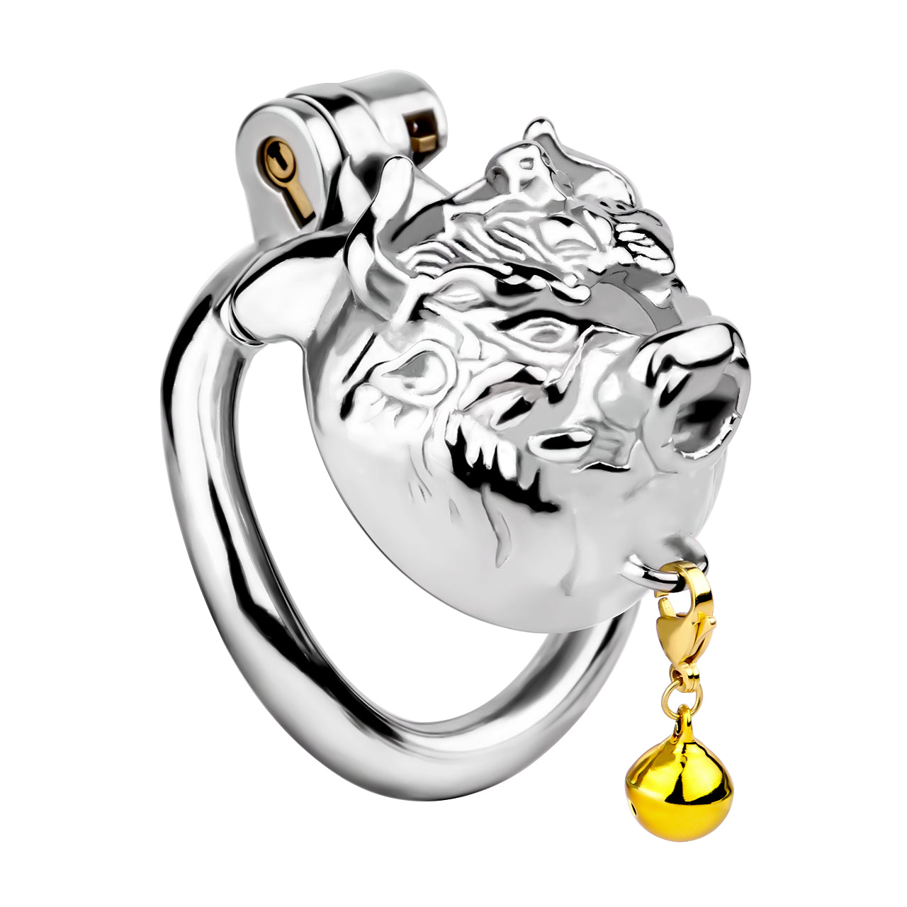 Metal Beast Tiger & Bull Chastity Cage with Bell | F3258 - FRRK