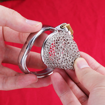 Nub Metal Mesh Chastity Cage, F3199