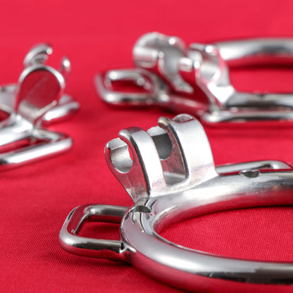 Base Rings for FRRK Chastity Cage (With Ears & Hook) That Fit Internal Side Slide Lock System Only, K03