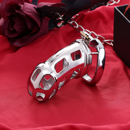 Stainless Steel Metal Maxi Mamba Male Chastity Cage, F3090