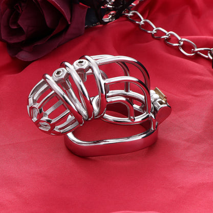 Dangling cock cage, Curve Spiked Chastity Cage, F3104