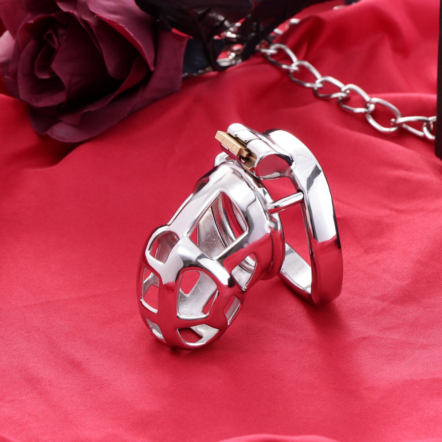 Stainless Steel Metal Small Mamba Male Chastity Cage, F3153