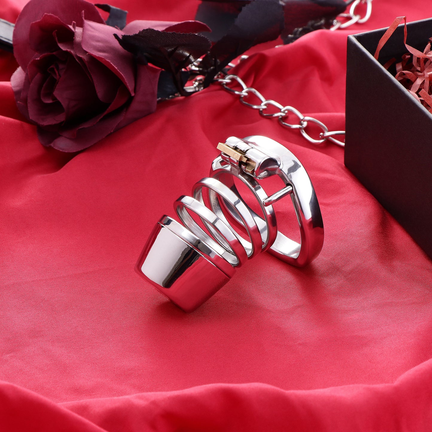 Male Lid Shower Belt Full Close Chastity Cage, F3083