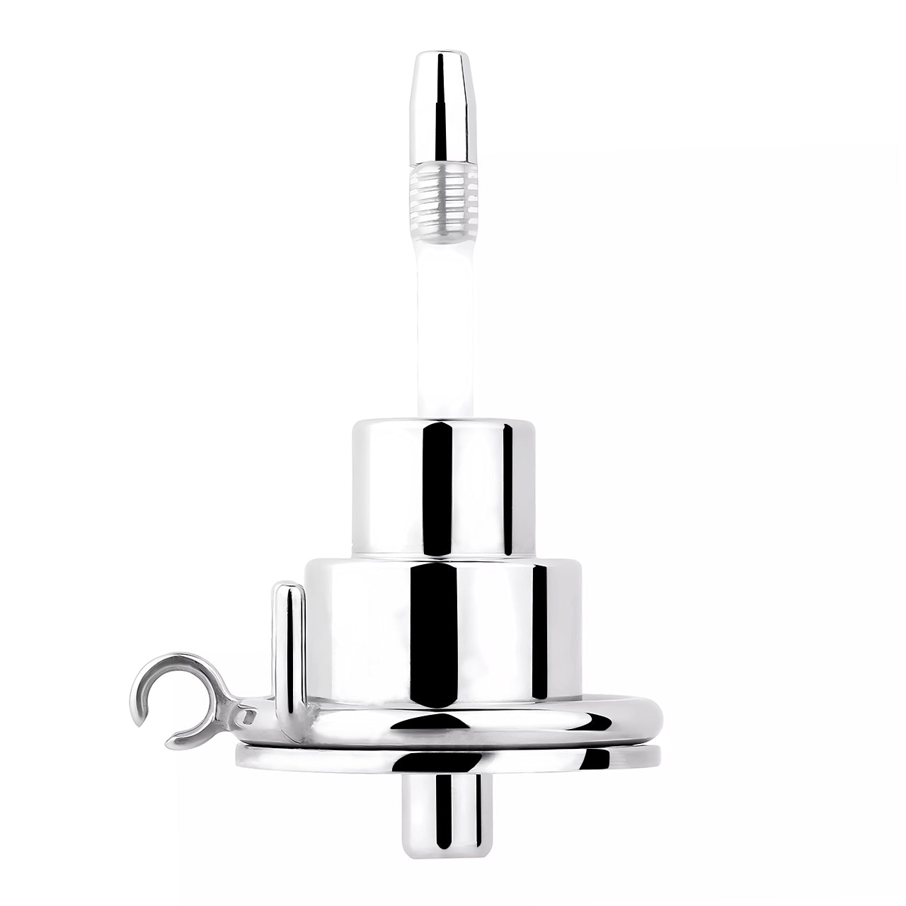 Inverted Double Cylinder Chastity Cage With Dildo & Catheter, F3408