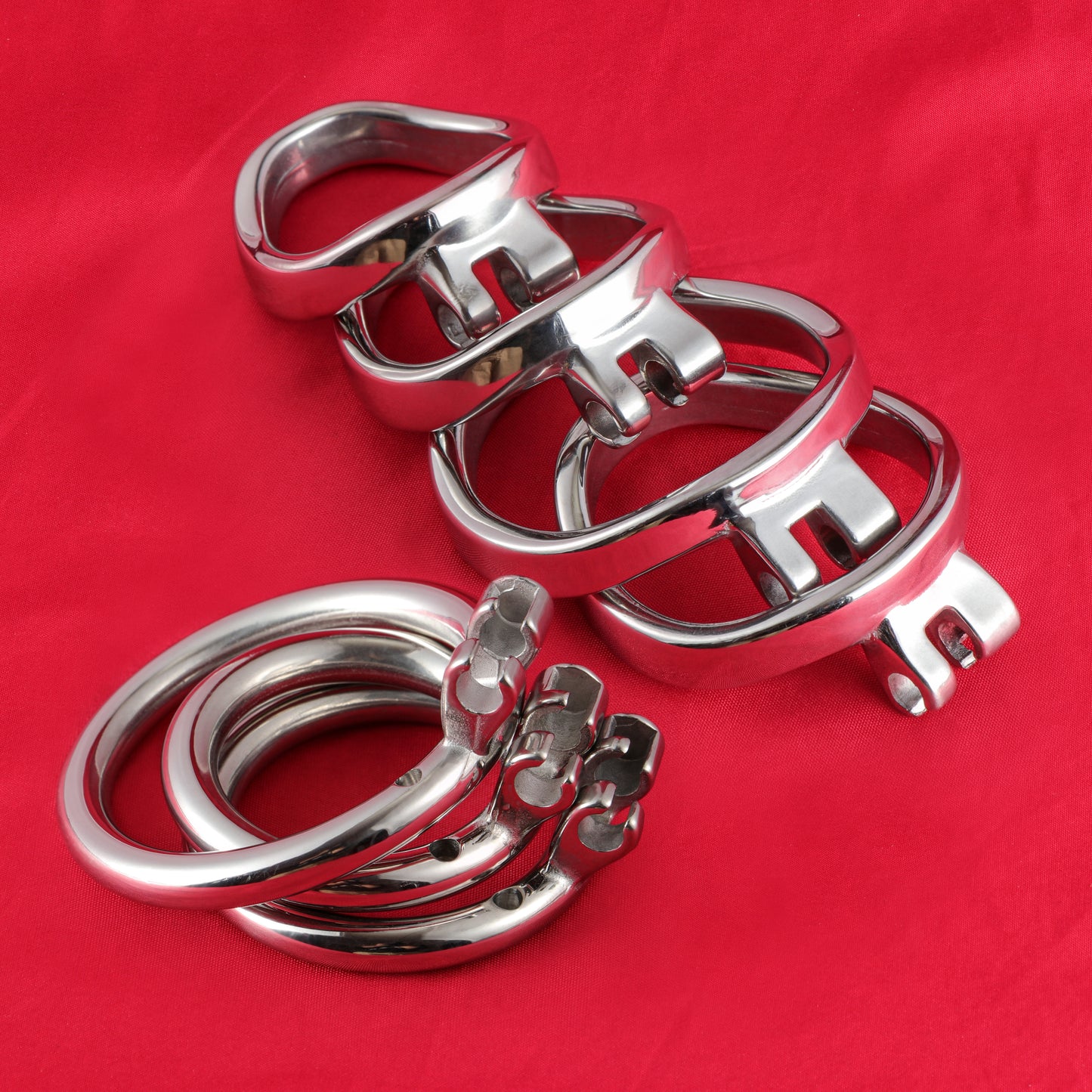 Base Rings for FRRK Metal Chastity Cage That Fit Internal Side Slide Lock System Only