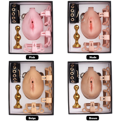 Pussy Cock Cage With Wearable Butt Plug | F3202 - FRRK