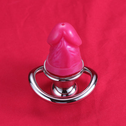 Inverted Chastity Cage With Dildo Allen Wrench Lock, F3401