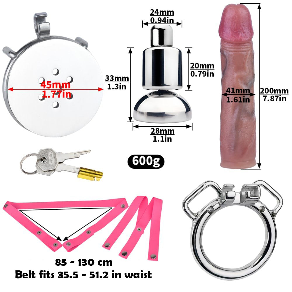 Inverted Chastity Cage With Large Dildo | F3176D - FRRK