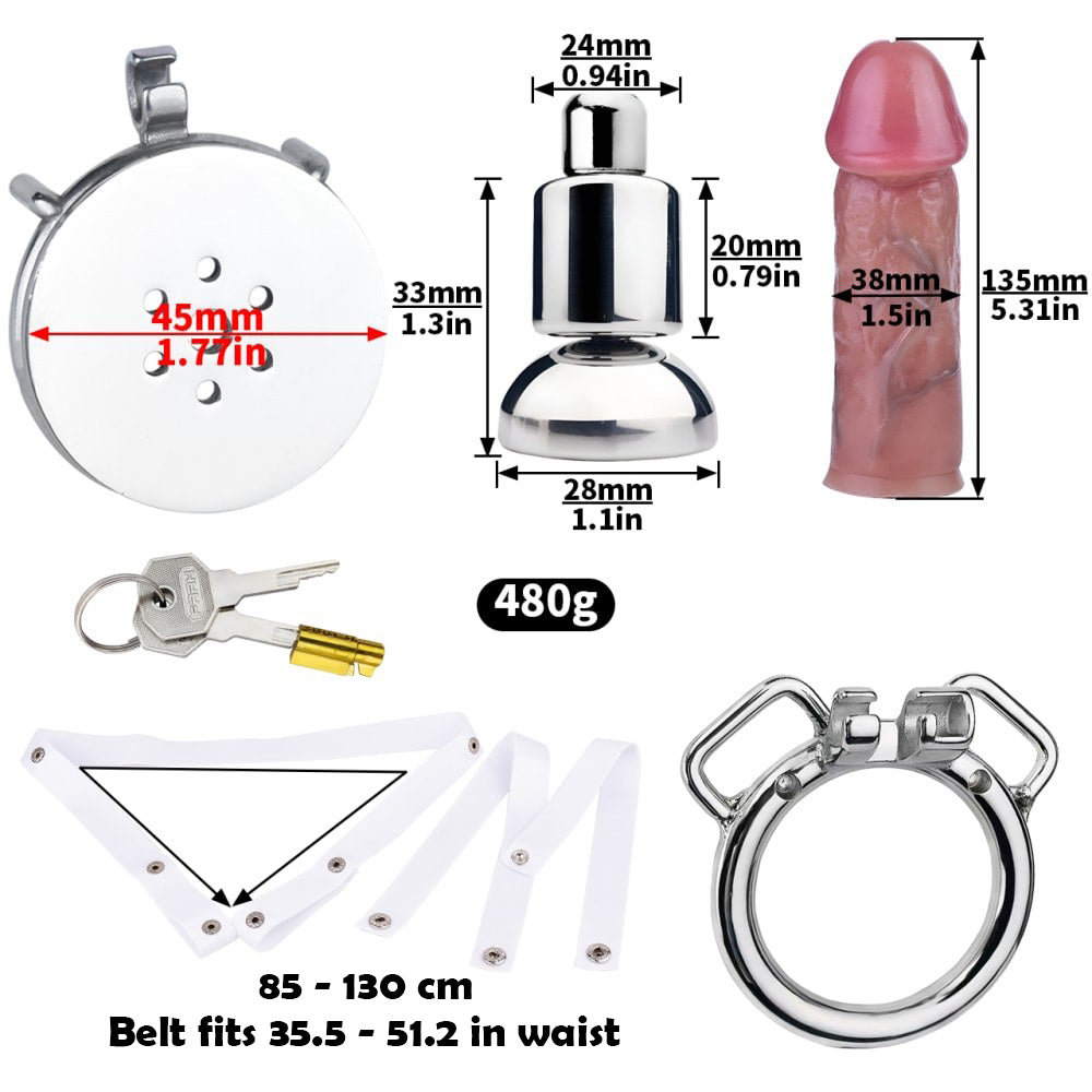 Inverted Chastity Cage With Large Dildo | F3176D - FRRK