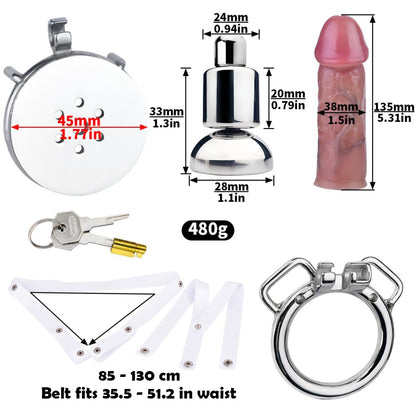 Inverted Chastity Cage With Large Dildo | F3176D - FRRK