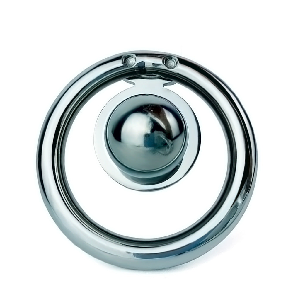 Flat Disc Chastity Cage With Inverted Steel Ball, F3161