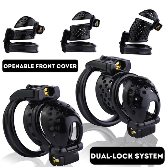 Open Chastity Cage with Dual-Lock System | F3118