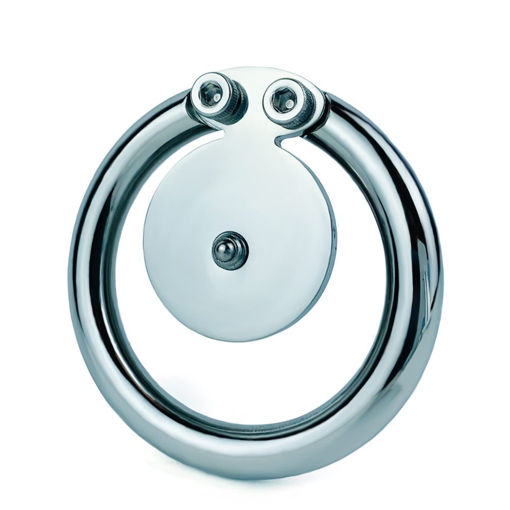 Flat Disc Chastity Cage With Inverted Steel Ball, F3161