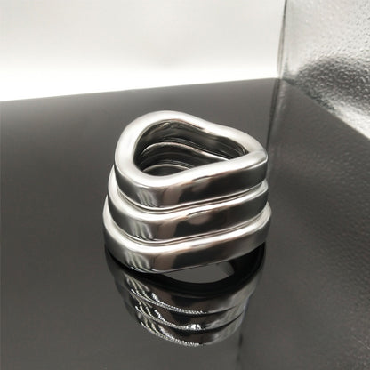 Stainless Steel Curved Cock Ring, F3038